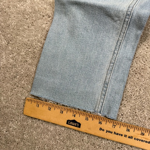 Hollister Womens 1 High Rise Straight Leg Distressed Light Denim Mom Jeans 25x31 - Picture 5 of 10